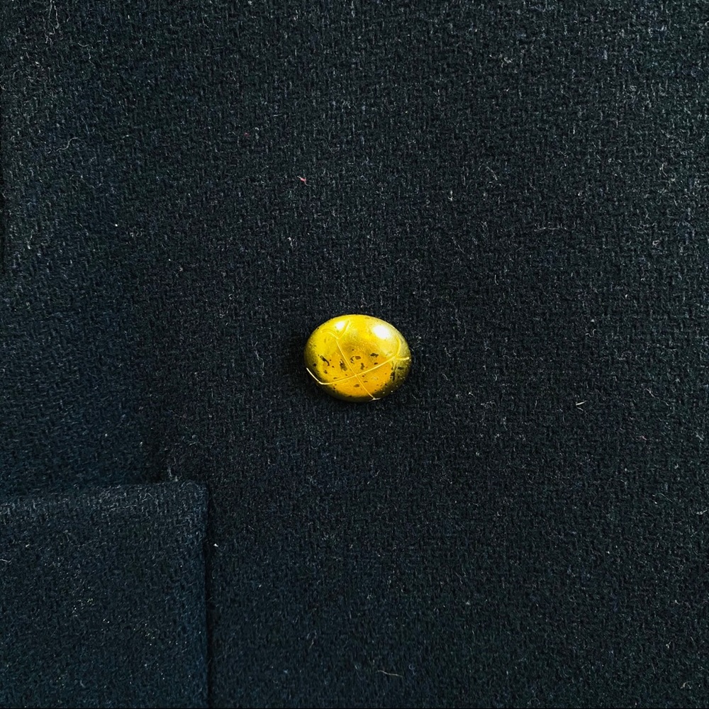 Crew cut fur collar double breasted wool coat - Picture 9 of 9